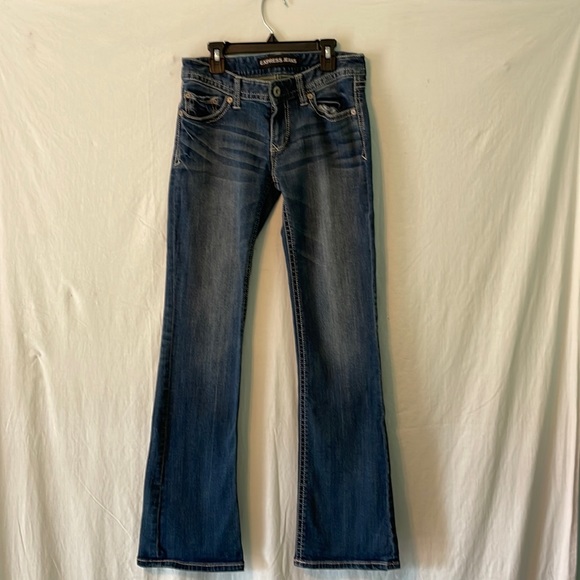 Jeans Express Boot Cut Stella - Taille Basse Stretch Foncé - Taille 4L (Long) - Occasion Très Bon État - Coupe Régulière